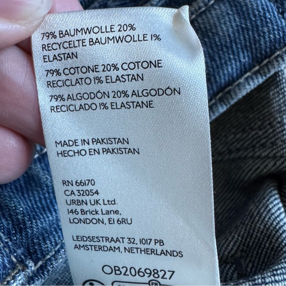 Free People We the Free Sabine Slim Straight Jeans Sz 30 HIBERNATE Blue NWT - Picture 15 of 16